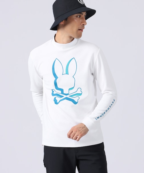 [GOLF]NEON BUNNY モックネック 　ロングスリーブTシャツ