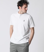 シルケットスムース 　ヘンリーネック Tシャツ