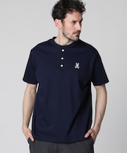 シルケットスムース 　ヘンリーネック Tシャツ