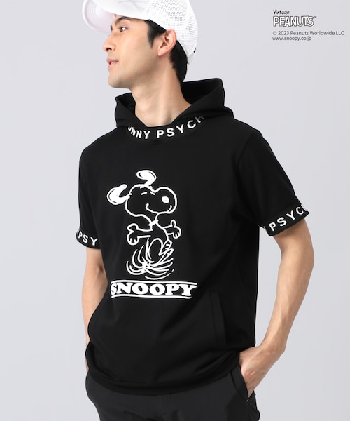 GOLF] Psychobunny × PEANUTSコラボ半袖 フーディ｜サイコバニーの