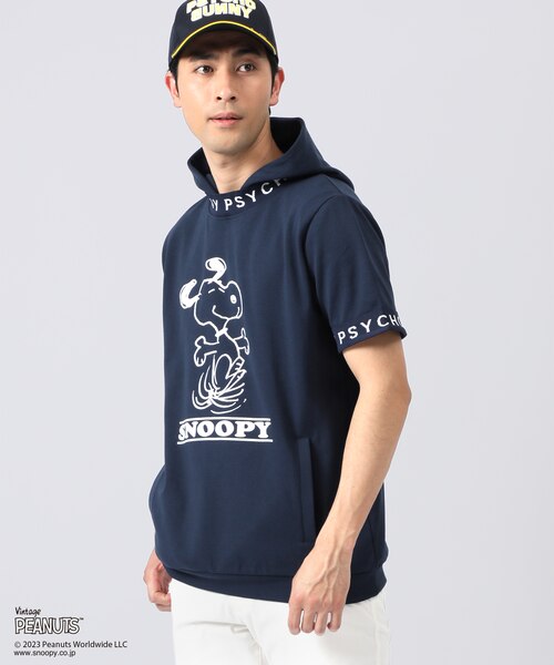 GOLF] Psychobunny × PEANUTSコラボ半袖 フーディ｜サイコバニーの