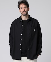 リネンライク オックスストレッチ 　シャツ