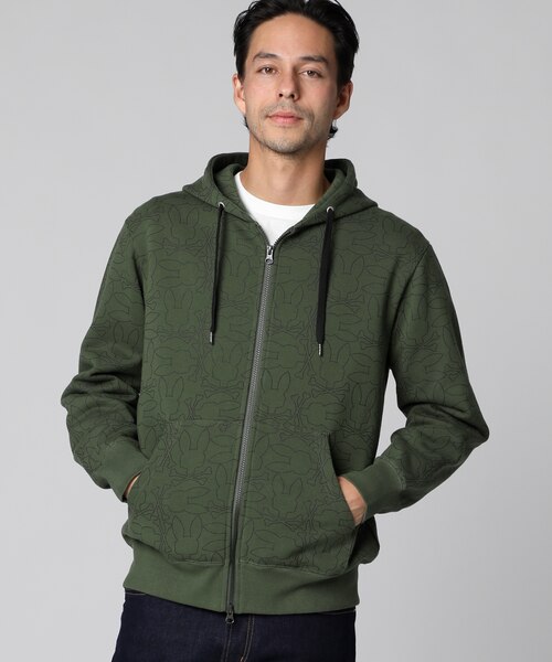 アウトラインロゴ ダンボールニット ジップパーカ｜サイコバニーの