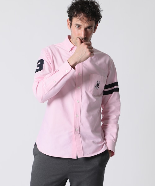 スリーブライン ナンバリング オックスシャツ｜サイコバニーの