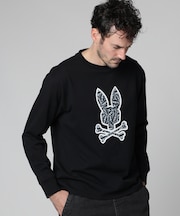 ロゴステッカーデザイン 　ロングスリーブTシャツ