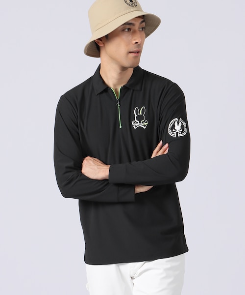 GOLF]ハーフジップロングスリーブ ポロシャツ｜サイコバニーの