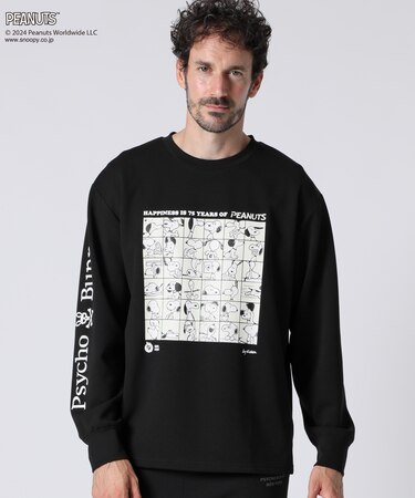 PEANUTS × Psycho Bunnyコラボ 75thデザイン 　ロングスリーブTシャツ