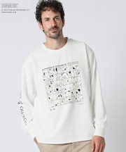 PEANUTS × Psycho Bunnyコラボ 75thデザイン 　ロングスリーブTシャツ