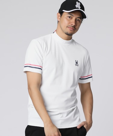 [GOLF]スリーブライン　 モックネックTシャツ