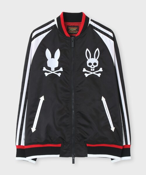 【Psycho Bunny × SKOOKUM】コラボスカジャン SKOOKUM × PsychoBunny コンビネーションバニー スカジャン｜サイコ