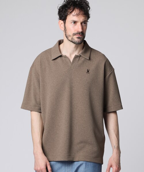 【GIORGIO ARMANI】90's スキッパーシャツ　ポロシャツ ジョーゼットジャージー スキッパーポロシャツ｜サイコバニーの