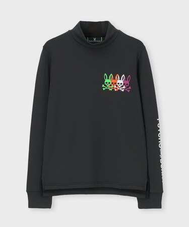 [GOLF][WOMEN] 4カラーBUNNY 裏毛モックネック 　ロンTEE　