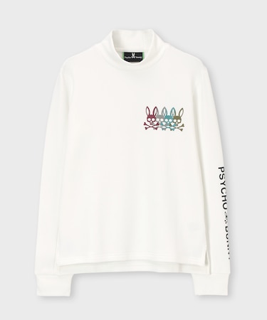 [GOLF][WOMEN] 4カラーBUNNY 裏毛モックネック 　ロンTEE　