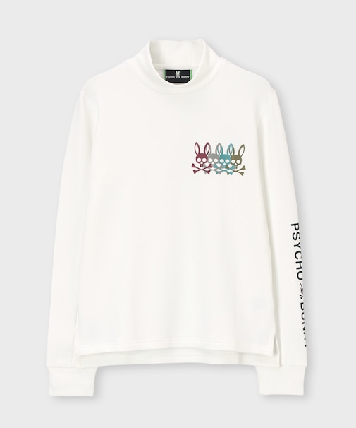 [GOLF][WOMEN] 4カラーBUNNY 裏毛モックネック 　ロンTEE　