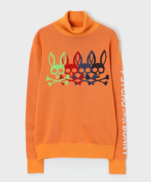 GOLF][WOMEN] 4カラーBUNNY デザインタートル ニット｜サイコバニーの