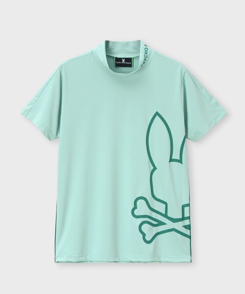 GOLF] [WOMEN] パイピング シルエットロゴ モックネックTシャツ