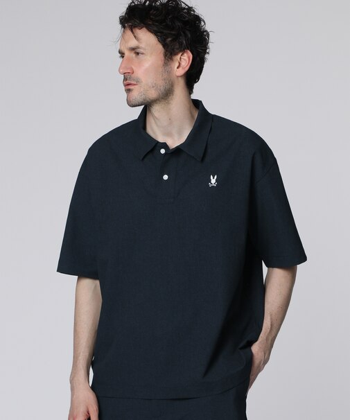 Dot Airメッシュ　メランジ　ポロカラーシャツ