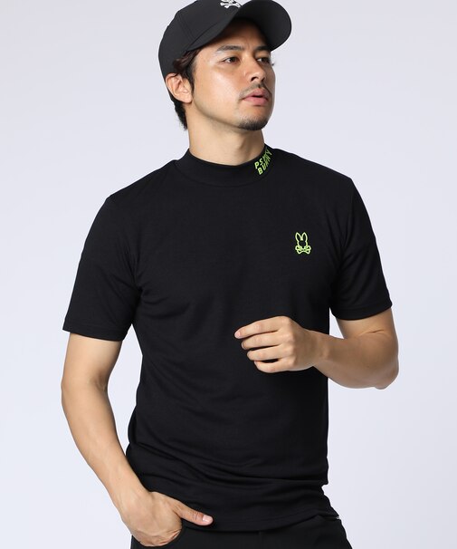 [GOLF]ラバーロゴ 半袖モックネックTシャツ