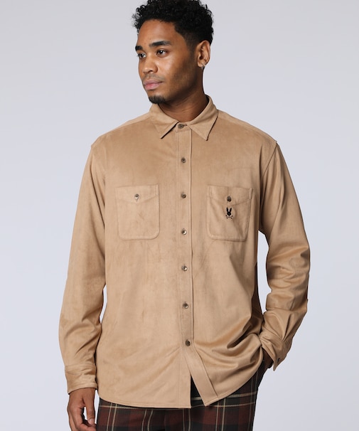 トナカイスウェード 　カジュアルシャツ