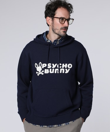 シグネチャーロゴ 　ニットフーディ