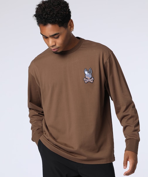 ロングスリーブ　モザイクステッチバニーTシャツ