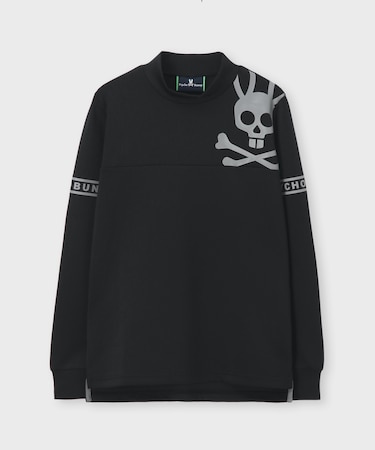 [GOLF][WOMEN]ラインスリーブロゴ　 モックネックＴシャツ