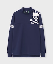 [GOLF][WOMEN]ラインスリーブロゴ　 モックネックＴシャツ