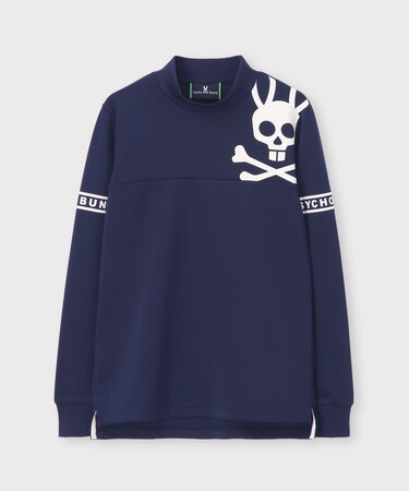 [GOLF][WOMEN]ラインスリーブロゴ　 モックネックＴシャツ