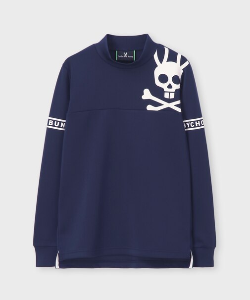 [GOLF][WOMEN]ラインスリーブロゴ　 モックネックＴシャツ