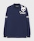 [GOLF]ラインスリーブロゴ　 モックネックＴシャツ