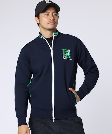 [GOLF]ゴルフクラブ　 フルジップニットカーディガン