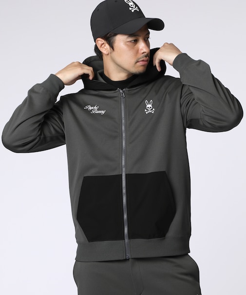 [GOLF]モダングラフィック　 3レイヤースムースジップパーカ