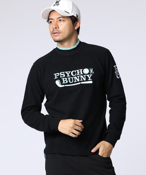 [GOLF]ゴルフクラブ　モックネックTシャツ