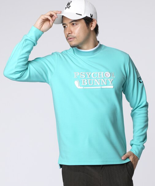 [GOLF]ゴルフクラブ　モックネックTシャツ