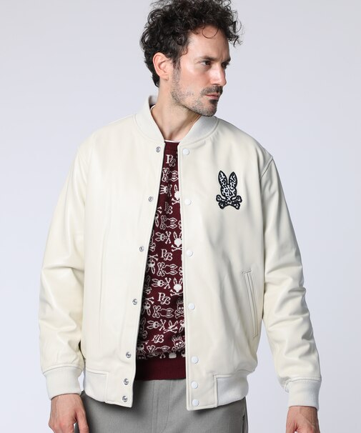 シープレザー　 バーシティジャケット