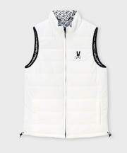 [GOLF][WOMEN]総柄フォントロゴ　　リバーシブルベスト