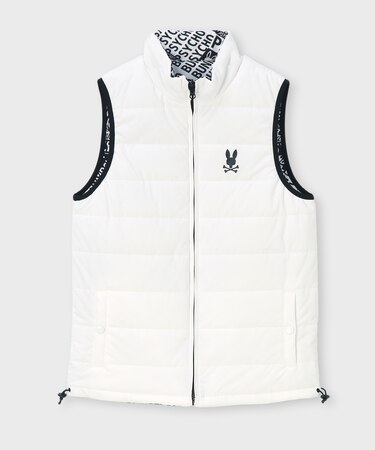 [GOLF][WOMEN]総柄フォントロゴ　　リバーシブルベスト