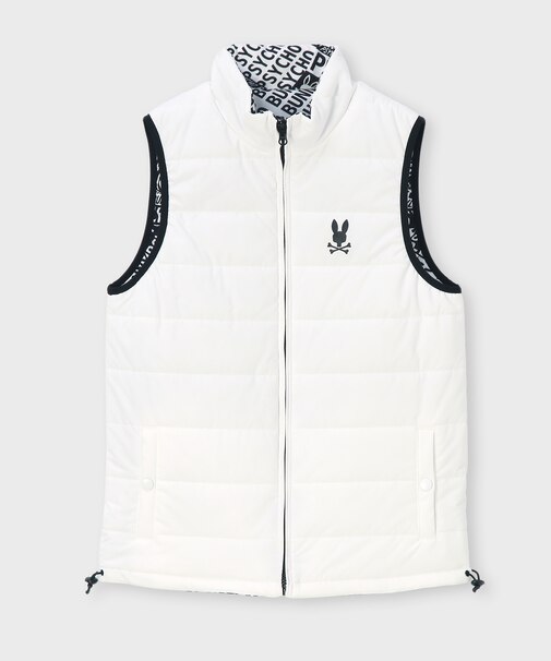 [GOLF][WOMEN]総柄フォントロゴ　　リバーシブルベスト