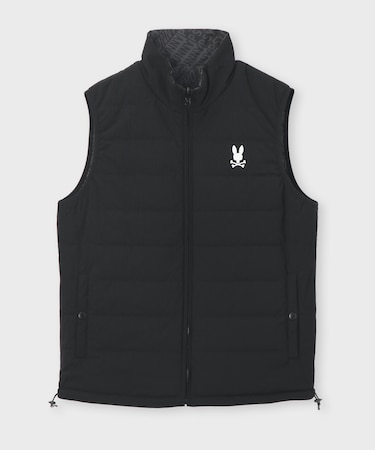 [GOLF]総柄フォントロゴ　 リバーシブルベスト