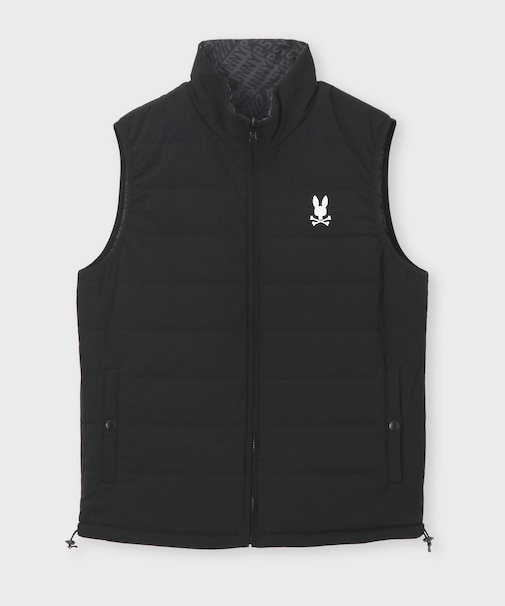 [GOLF]総柄フォントロゴ　 リバーシブルベスト