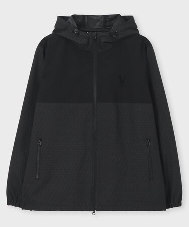 [GOLF]オリジナル総柄切替 　ダブルジップフードブルゾン