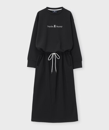 [WOMEN]クルーネックロングワンピース