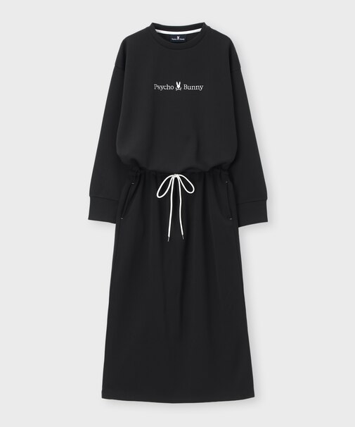 [WOMEN]クルーネックロングワンピース