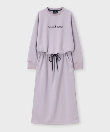 [WOMEN]クルーネックロングワンピース