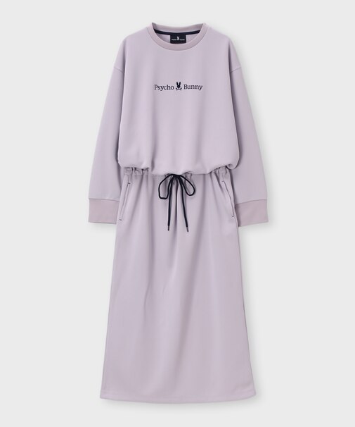 [WOMEN]クルーネックロングワンピース