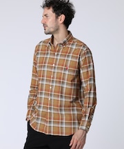 コーデュロイチェック　 ボタンダウンシャツ