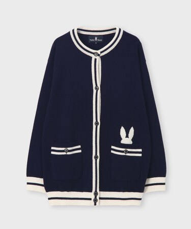 [WOMEN]ポケットバニー　 クルーネックカーディガン