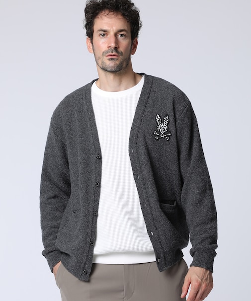 ブークレ アニマルバニーワッペン カーディガン