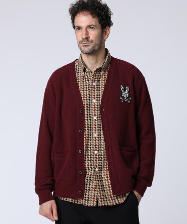 ブークレ アニマルバニーワッペン カーディガン