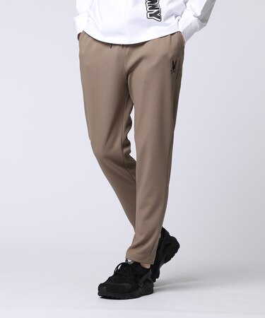 異素材切替　 ワッフルストレッチパンツ